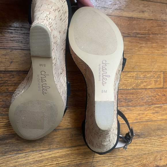 Cork wedge black heels - Picture 3 of 9